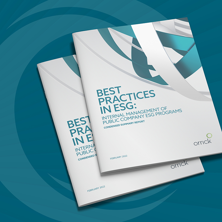 Best Practices in ESG: Internal Management of Public Company ESG Programs